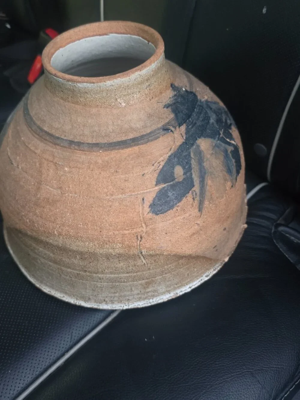 Handmade Japanese vintage studio potter vase with handmade designed - Picture 6 of 8